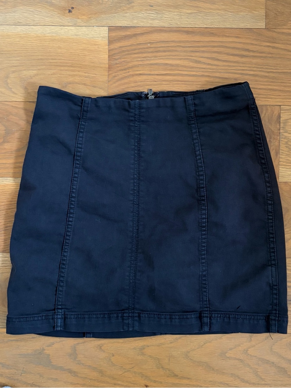 Free People Black Panel Mini Skirt